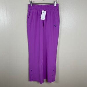Puma Women's XS ESS Ripstop Straight Pant Wild Berry Purple NEW